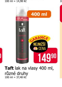 Taft lak na vlasy 400 ml, různé druhy