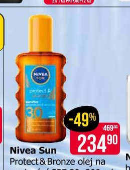 Nivea Sun Protect & Bronze olej na opalování SPF 30, 200 ml