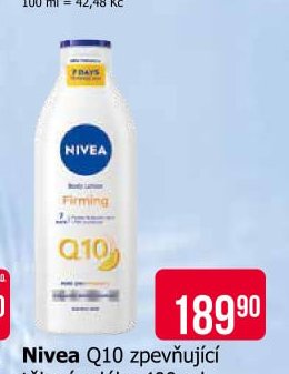 Nivea Q10 zpevňující tělové mléko 400 ml