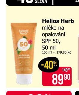 Helios Herb mléko na opalování SPF 50, 50 ml
