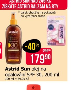 Astrid Sun olej na opalování SPF 30, 200 ml