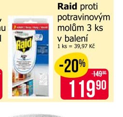 Raid proti potravinovým molům 3 ks