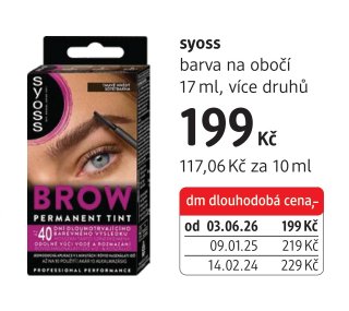 syoss barva na obočí