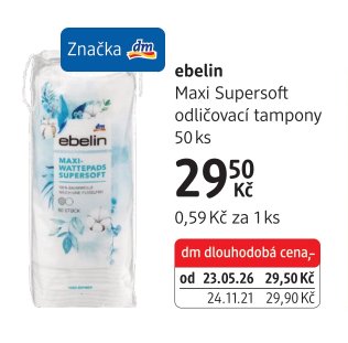 ebelin Maxi Supersoft odličovací tampony