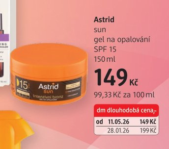 Astrid sun gel na opalování SPF 15 150 ml