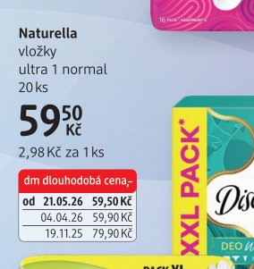 Naturella vložky ultra 1 normal