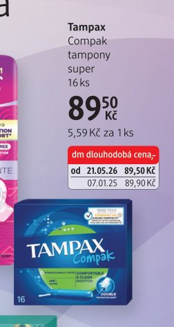 Tampax Compak tampony super