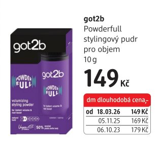 got2b Powderfull stylingový pudr pro objem