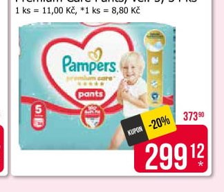 Pampers Premium Care Pants, vel. 5, 34 ks