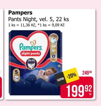 Pampers Pants Night, vel. 5, 22 ks