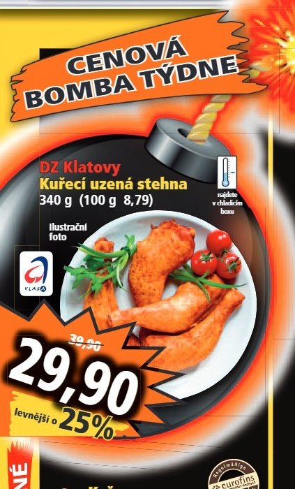 DZ Klatovy Kuřecí uzená stehna
