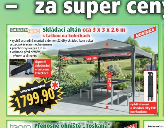 Skládací altán