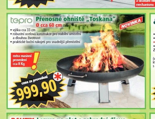 Přenosné ohniště Toskana