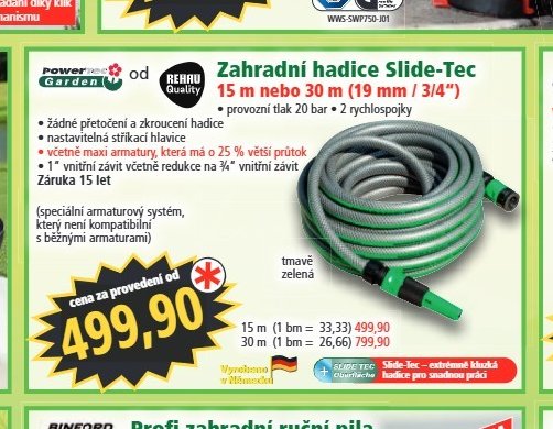 Zahradní hadice Slide-Tec