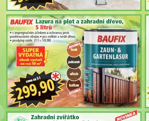 Lazura na plot a zahradní dřevo