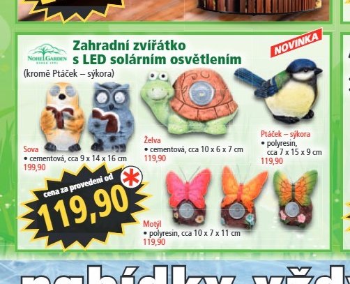 Zahradní zvířátko s LED solárním osvětlením