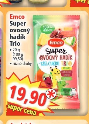Emco Super ovocný hadík Trio