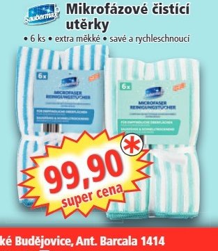 Mikrofázové čistící utěrky