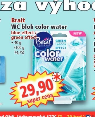Brait WC blok color water