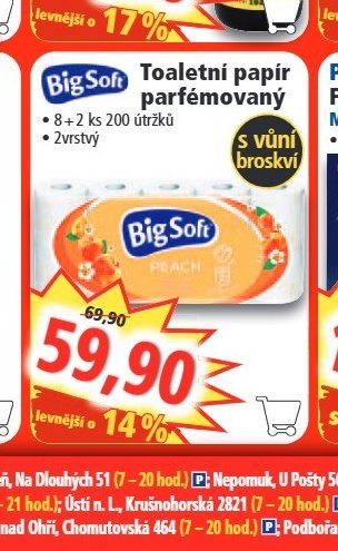 Big Soft Toaletní papír parfémovaný