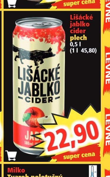Lišácké jablko cider plech