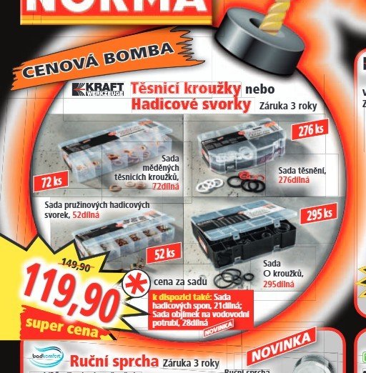Těsnicí kroužky nebo hadicové svorky