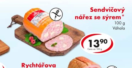 Sendvičový nářez se sýrem