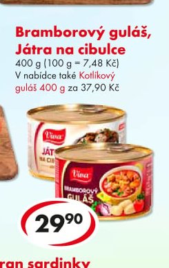 Bramborový guláš, Játra na cibulce