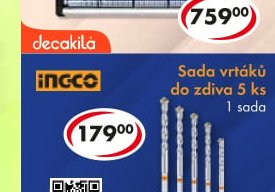 Sada vrtáků do zdiva