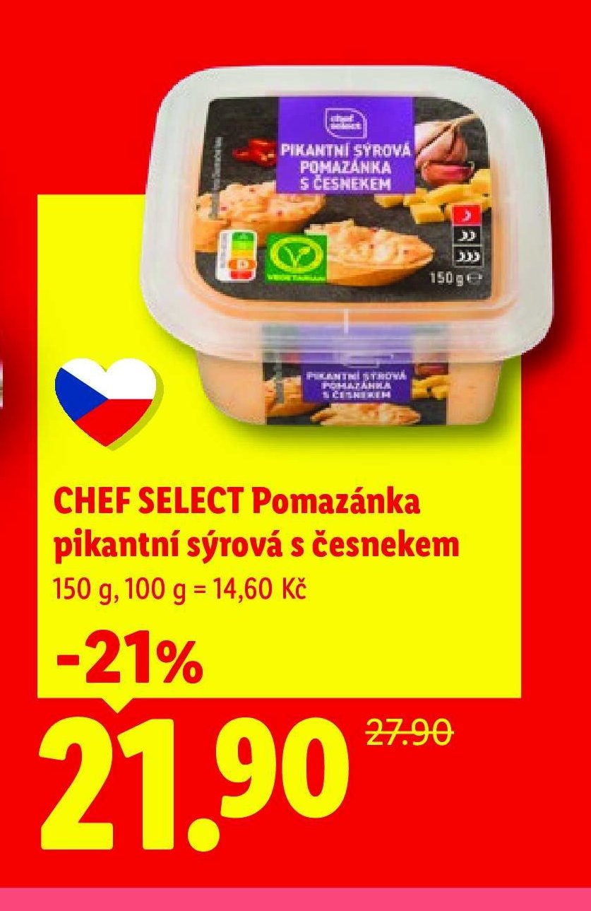 CHEF SELECT Pomazánka pikantní sýrová s česnekem
