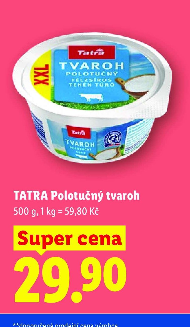 TATRA Polotučný tvaroh