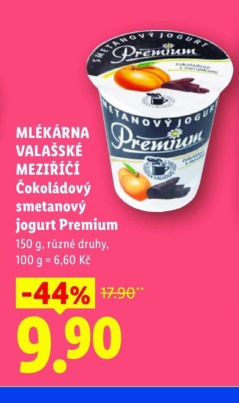 MLÉKÁRNA VALAŠSKÉ MEZIŘÍČÍ Čokoládový smetanový jogurt Premium