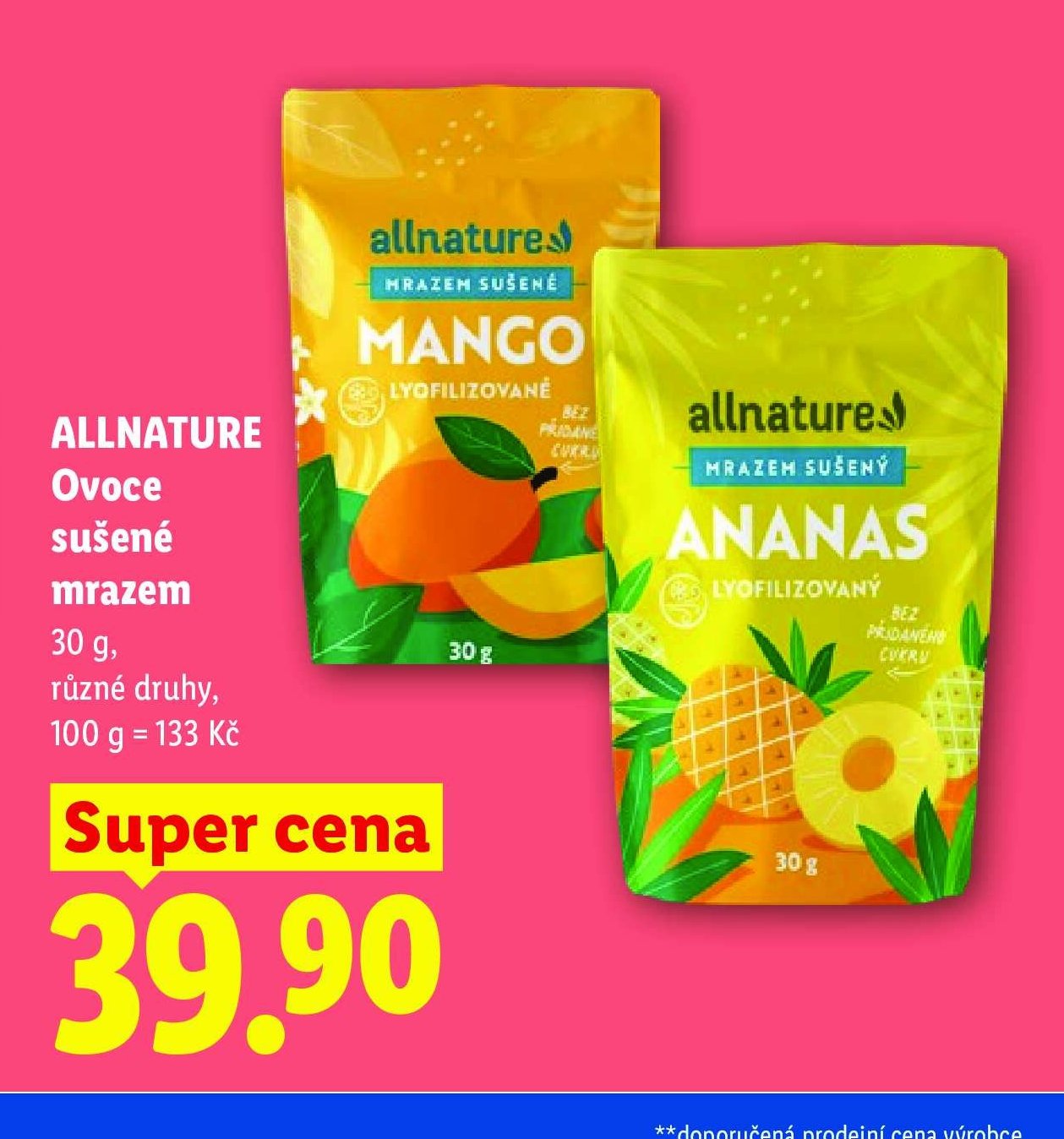 ALLNATURE Ovoce mrazem sušené