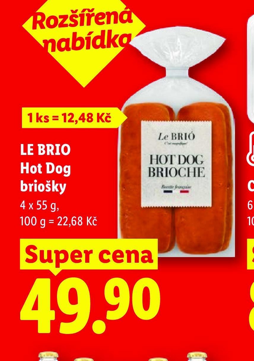 LE BRIO Hot Dog briošky