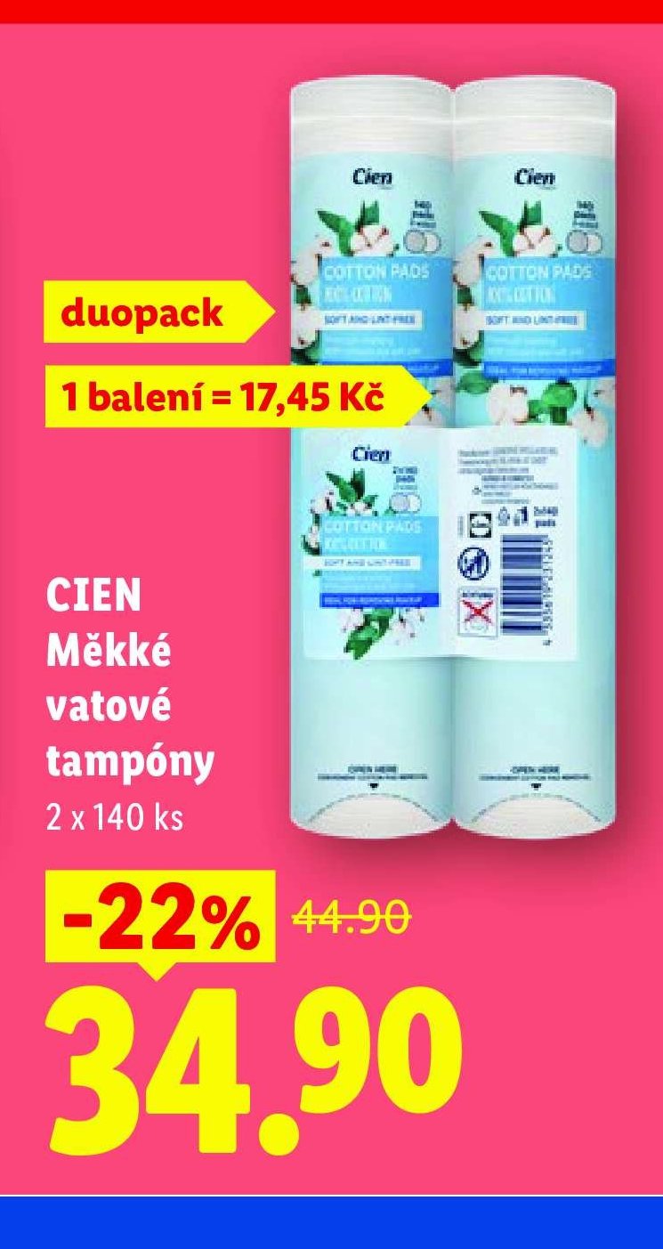 CIEN Měkké vatové tampóny