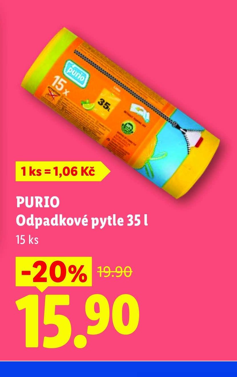 PURIO Odpadkové pytle 35 l