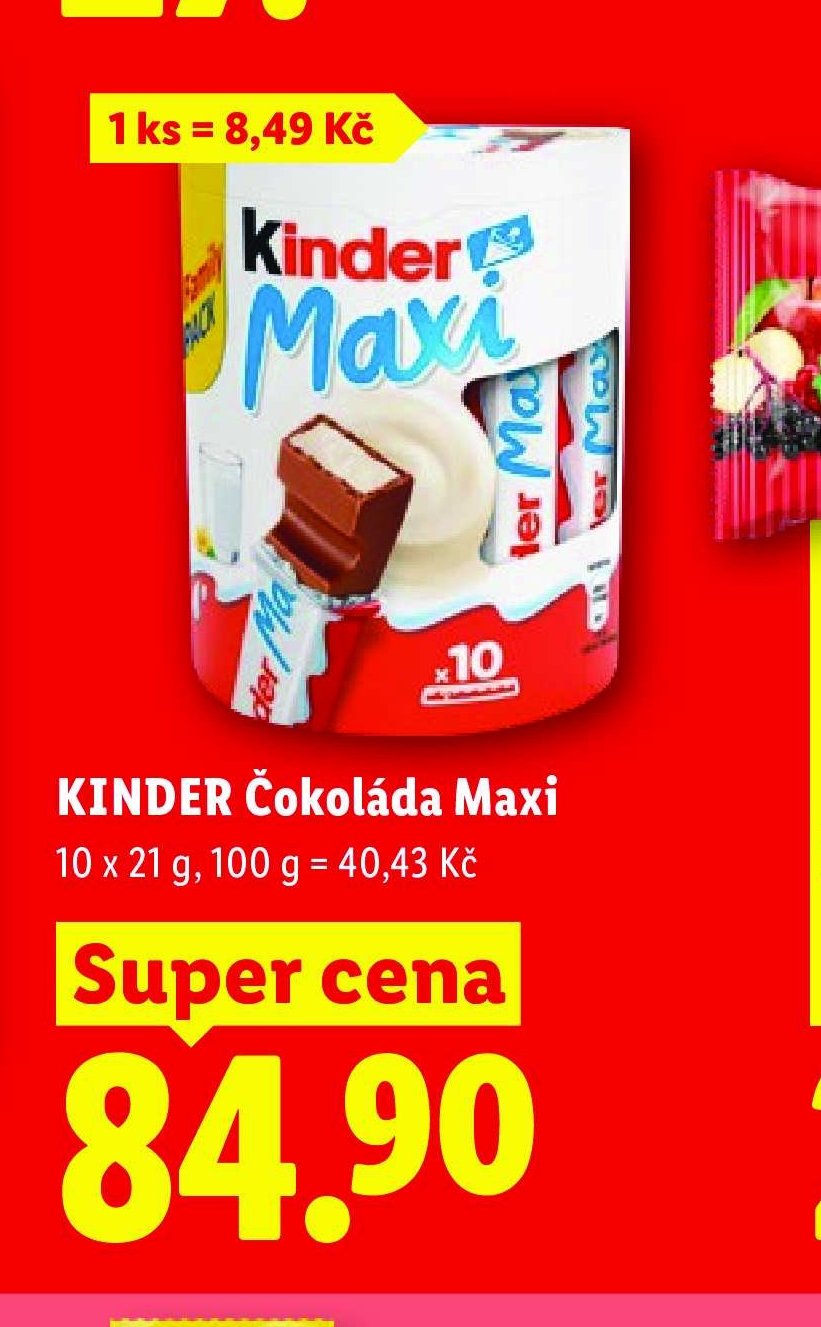 KINDER Čokoláda Maxi