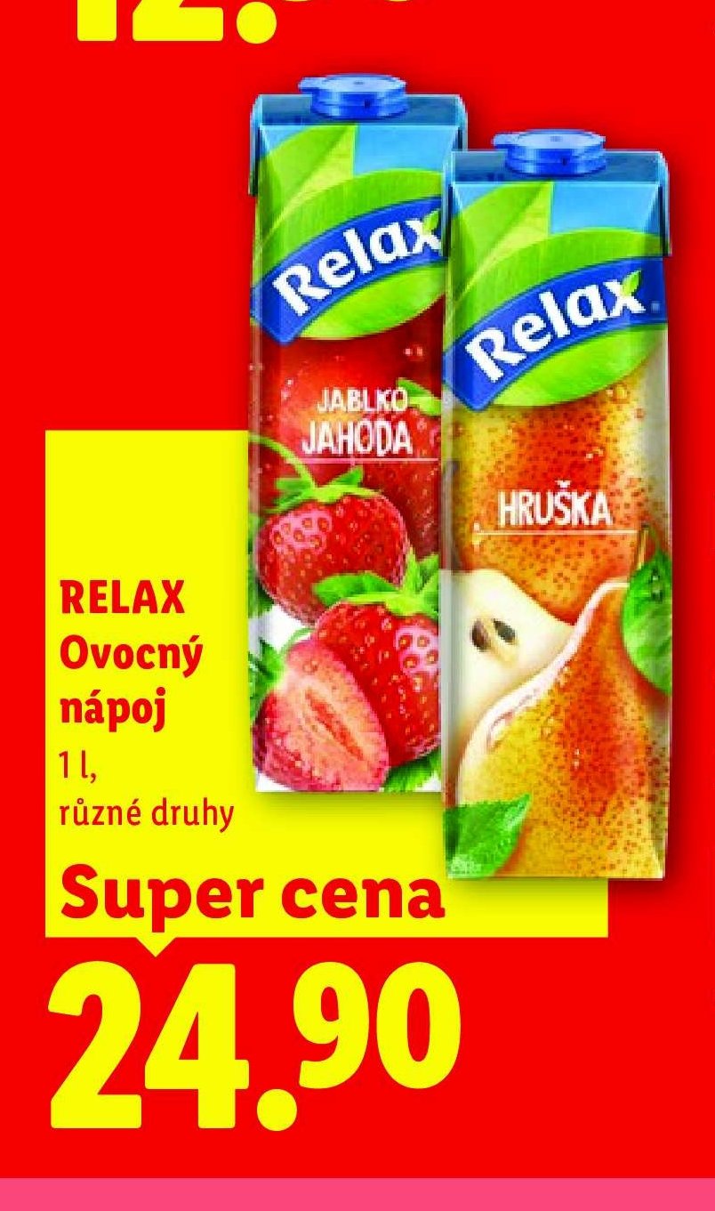 RELAX Ovocný nápoj 1 l, různé druhy