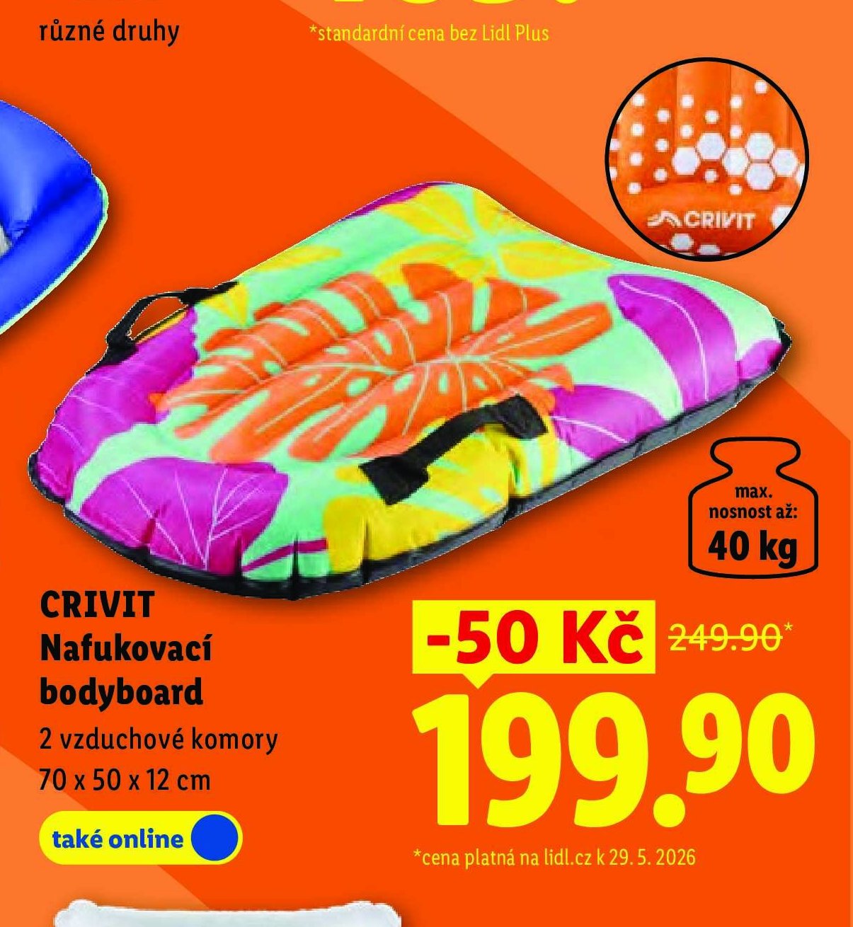 CRIVIT Nafukovací bodyboard