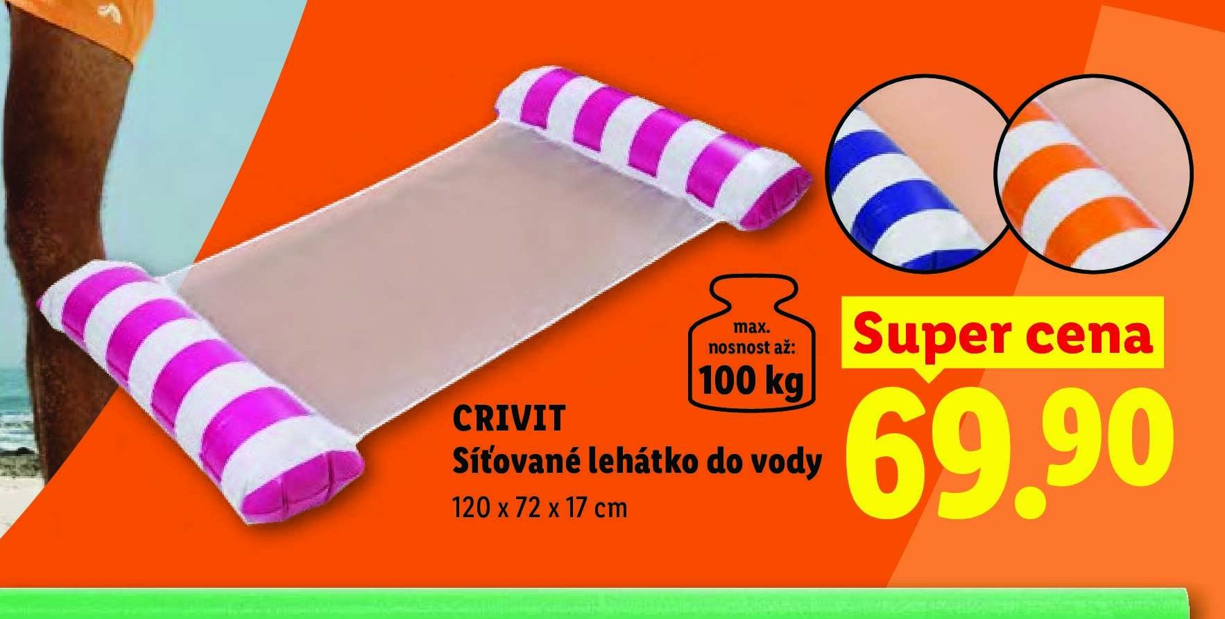 CRIVIT Síťované lehátko do vody