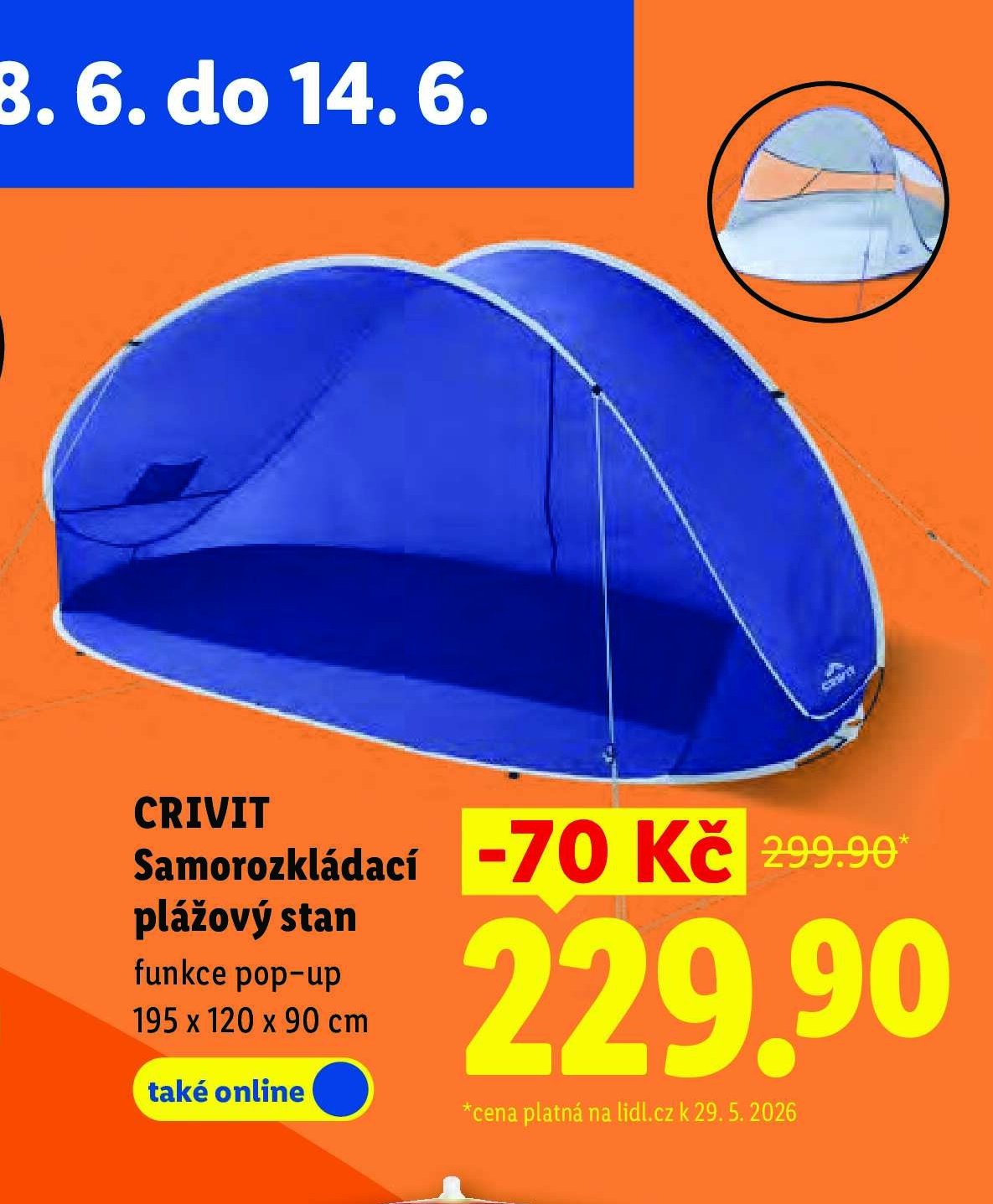 CRIVIT Samorozkládací plážový stan