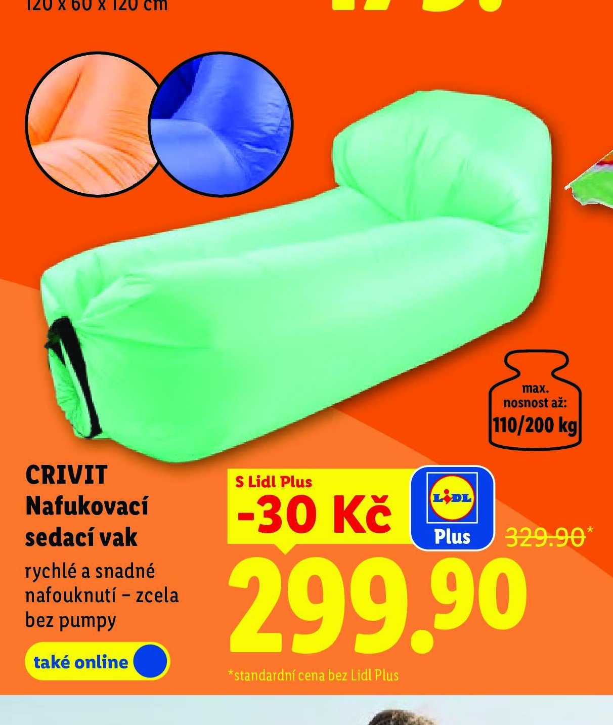 CRIVIT Nafukovací sedací vak