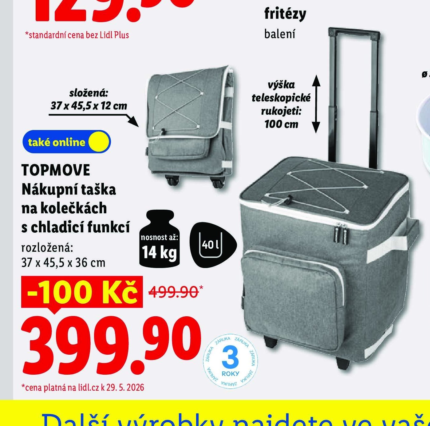 TOPMOVE Nákupní taška na kolečkách