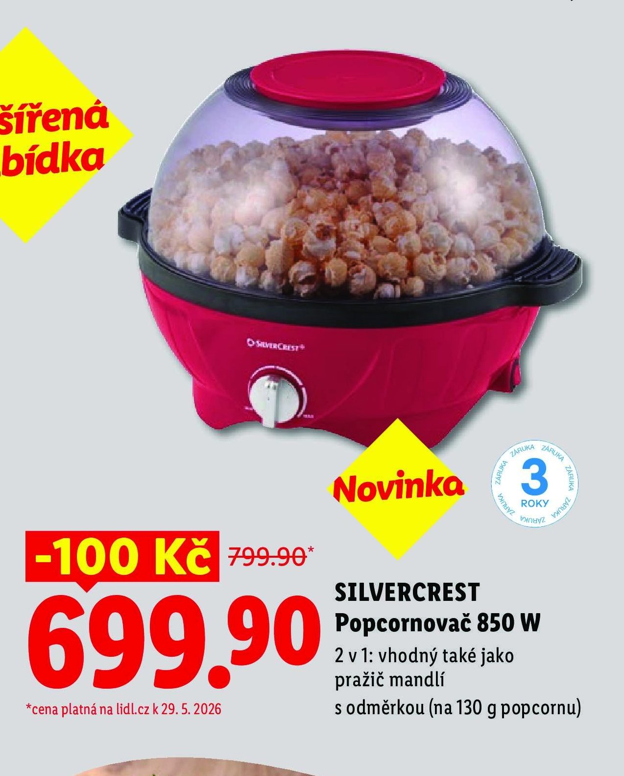 SILVERCREST Popcornovač 850 W