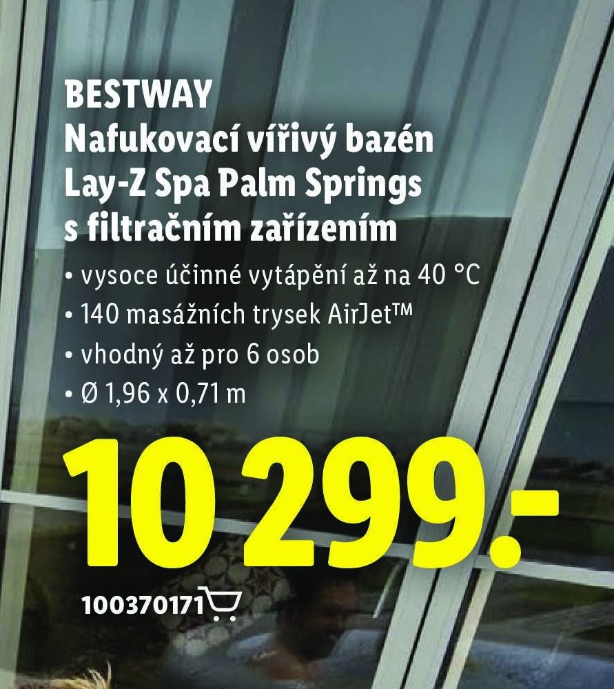 Bestway Nafukovací vířivý bazén Lay-Z Spa Palm Springs s filtračním zařízením