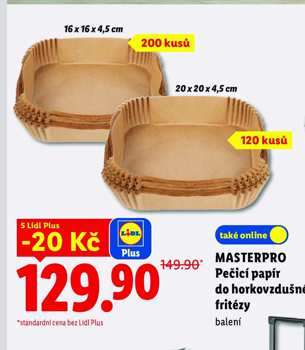 MASTERPRO Pečicí papír do horkovzdušné fritézy