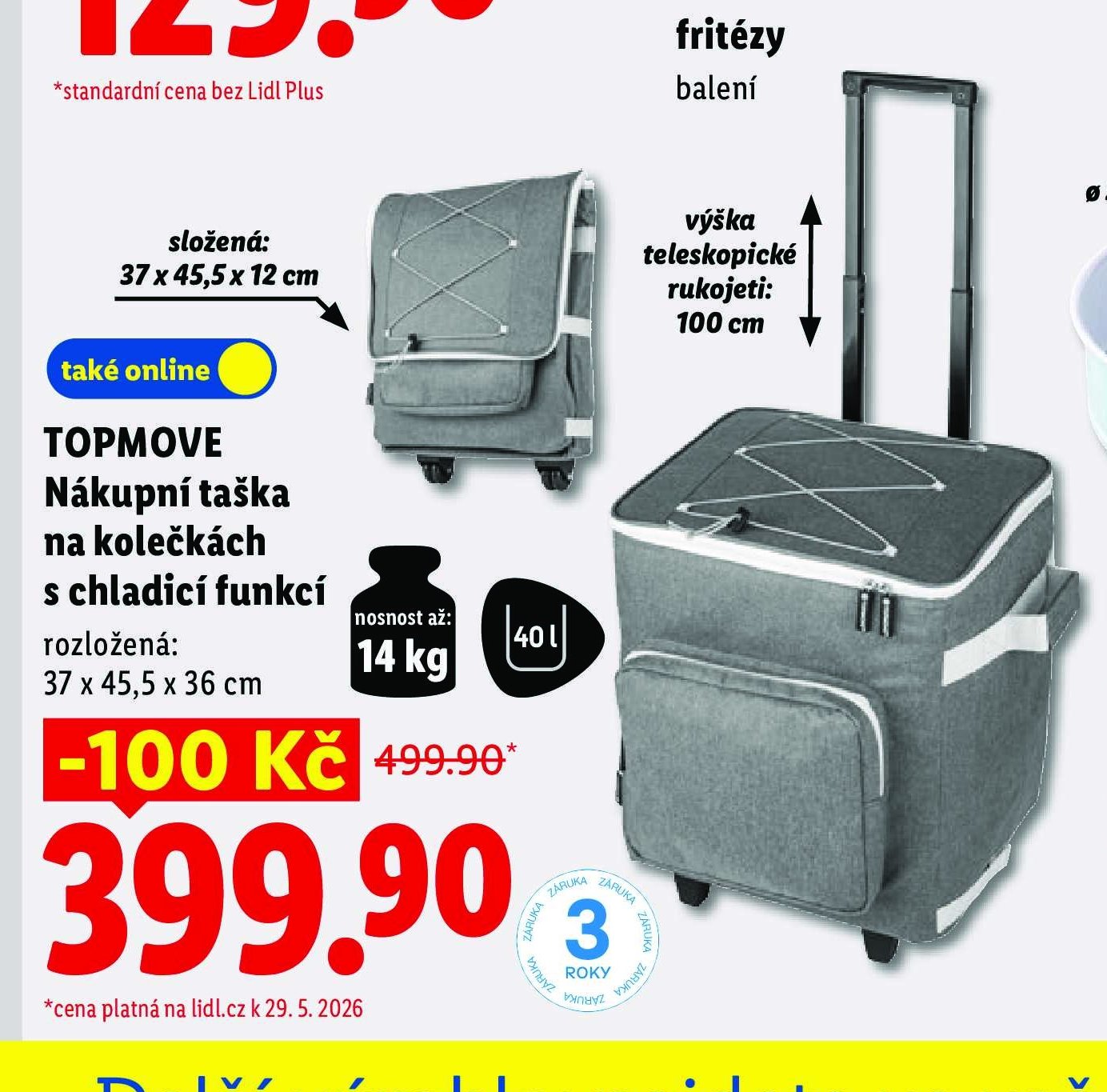 TOPMOVE Nákupní taška na kolečkách