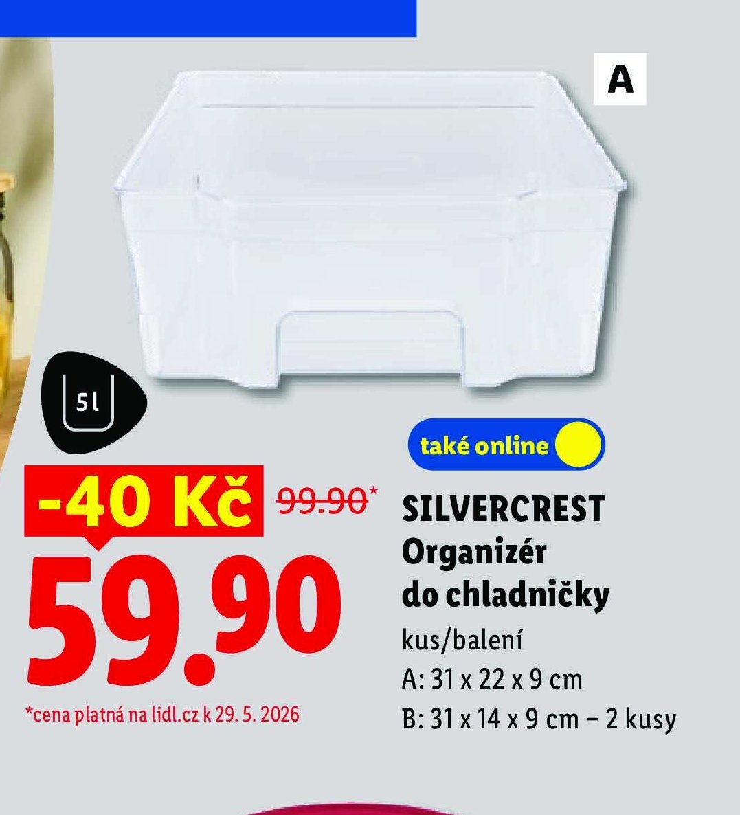 SILVERCREST Organizér do chladničky