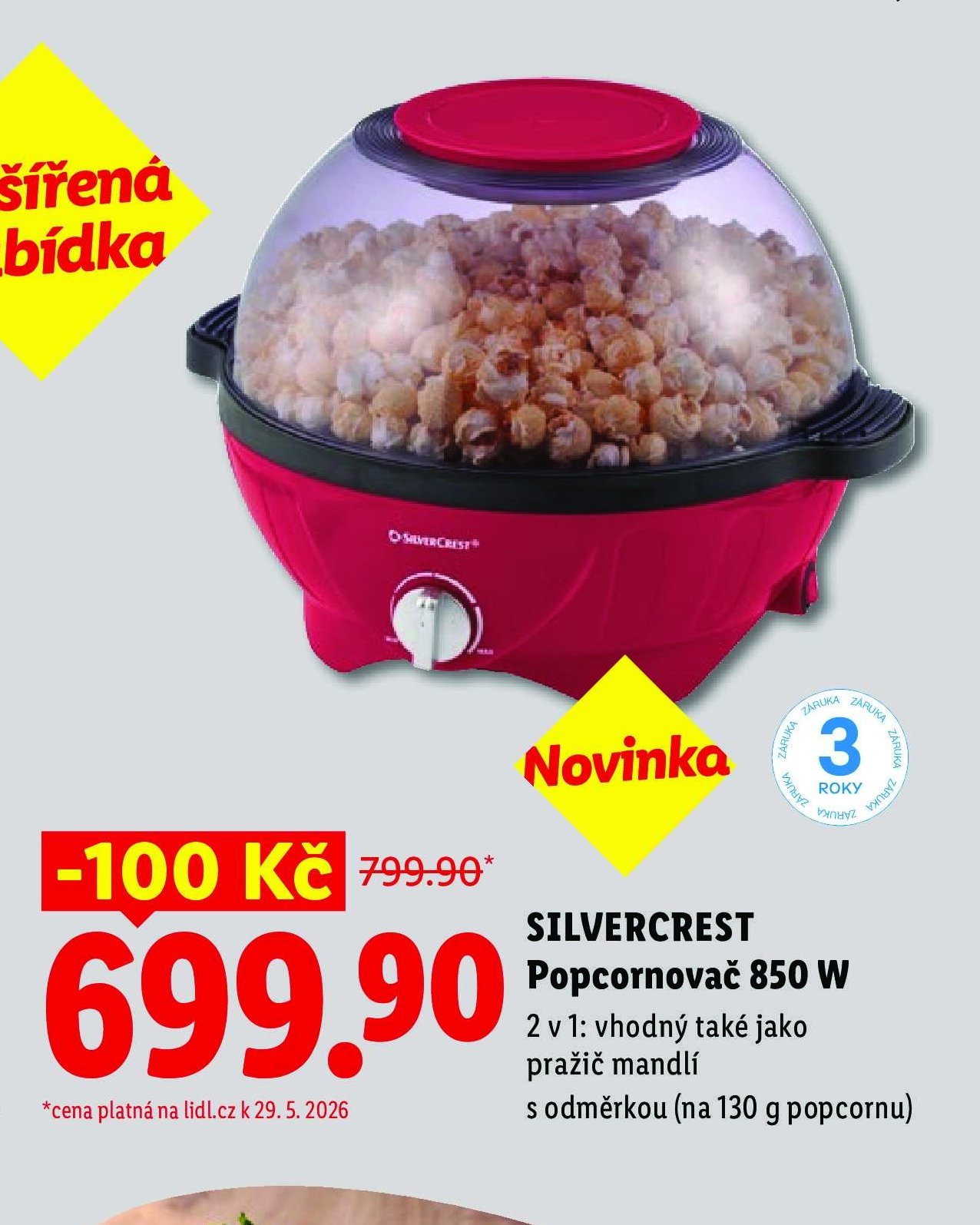 SILVERCREST Popcornovač 850 W