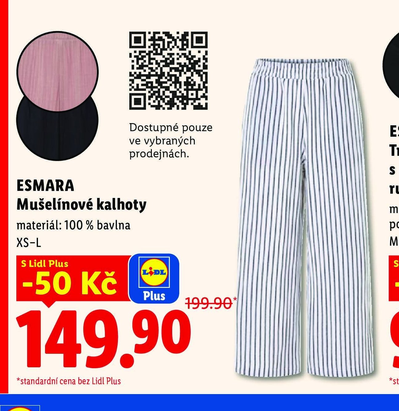 ESMARA Mušelínové kalhoty